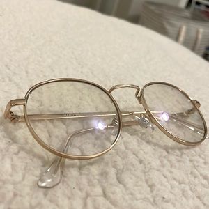 Gold framed blue light glasses